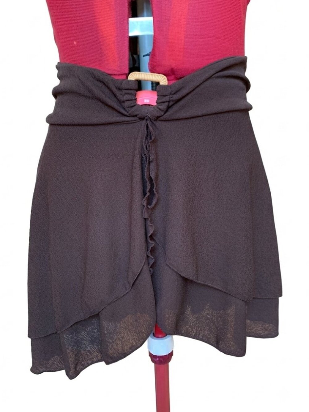 Athletic Works - Espresso Brown Layered Ballet Core Skirt beach – Size Large - Picture 1 of 14